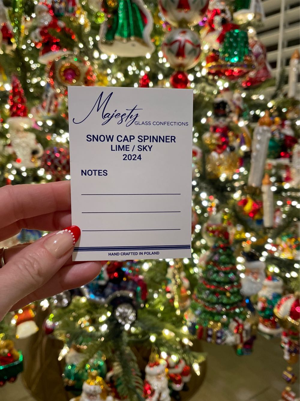 MG Snow Cap Spinner Lime  ornament collectible - Main Image 2