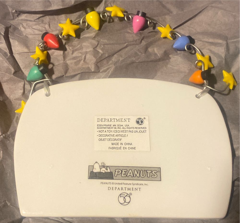 Dept 56 Peanuts I Love The Holiday Season Snoopy And Woodstock Sledding Sign - Peanuts (Peanuts Christmas) ornament collectible - Main Image 2