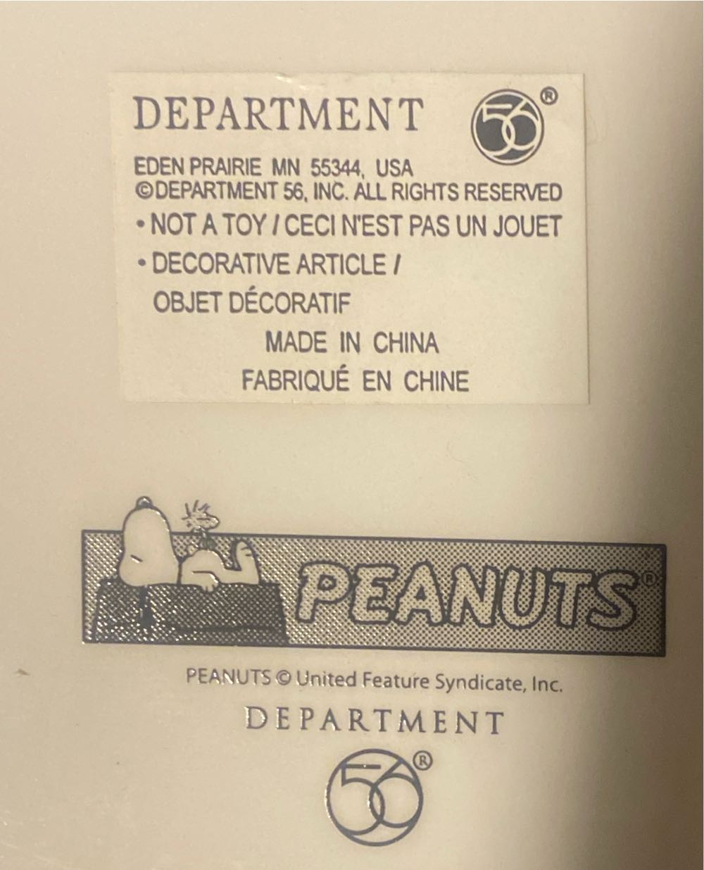 Dept 56 Peanuts I Love The Holiday Season Snoopy And Woodstock Sledding Sign - Peanuts (Peanuts Christmas) ornament collectible - Main Image 3