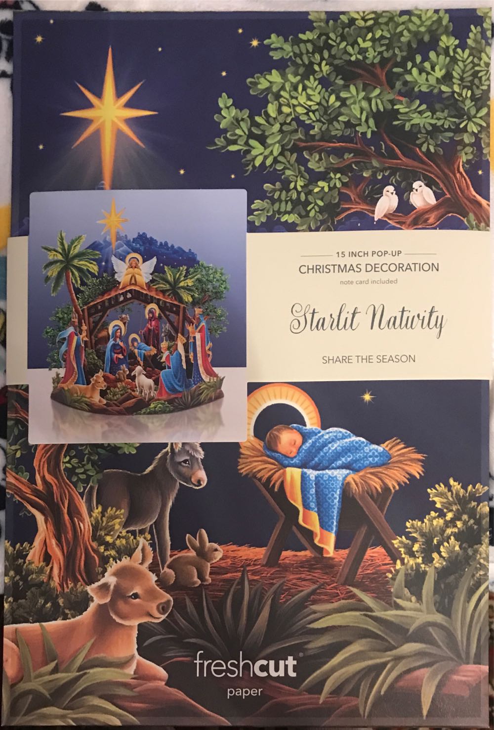 Starlit Nativity Freshcut Paper  ornament collectible [Barcode 810073371095] - Main Image 2