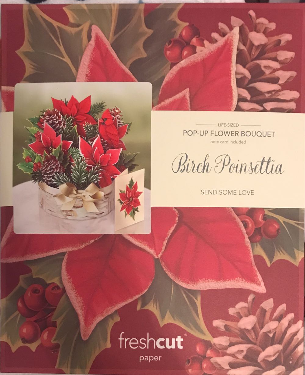(Mom) Birch Poinsettia Freshcut Paper  ornament collectible [Barcode 810073373051] - Main Image 2