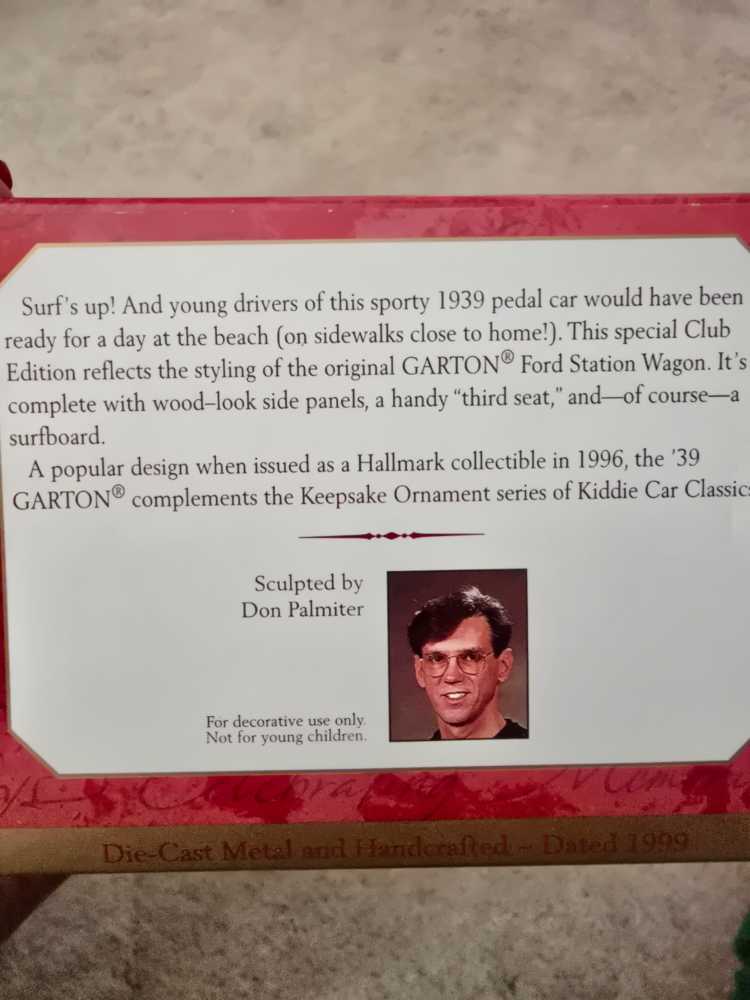 1939 GARTON Ford Station Wagon  ornament collectible - Main Image 2