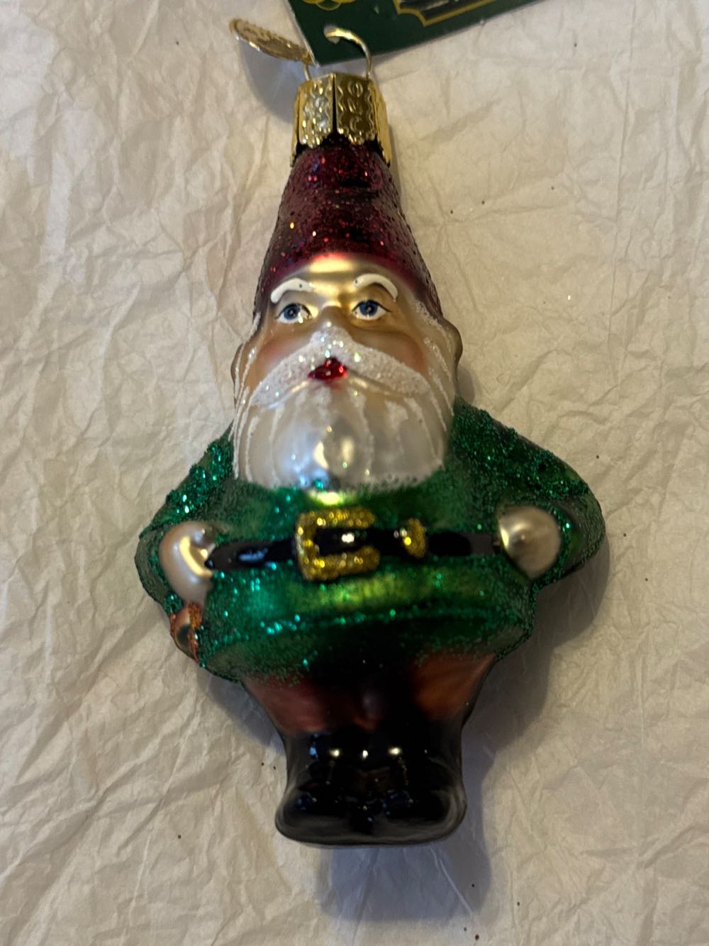 Old World Christmas Ornaments: Garden Gifts Glass Blown Ornaments For Christmas Tree Gnome  ornament collectible [Barcode 729343241337] - Main Image 2