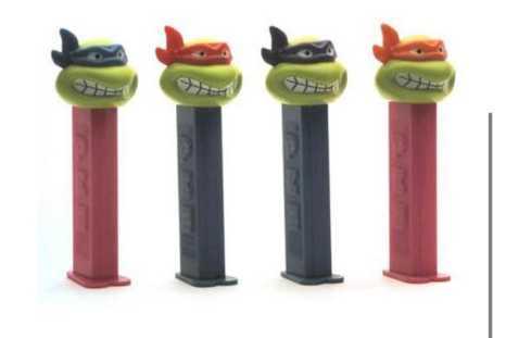 TMNT - Michelangelo - Angry/Black Stem - Teenage Mutant Ninga Turtles pez collectible - Main Image 2