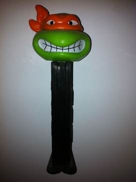 Michaelangelo Angry Black Stem - TMNT-Blak Stem Angry pez collectible - Main Image 1