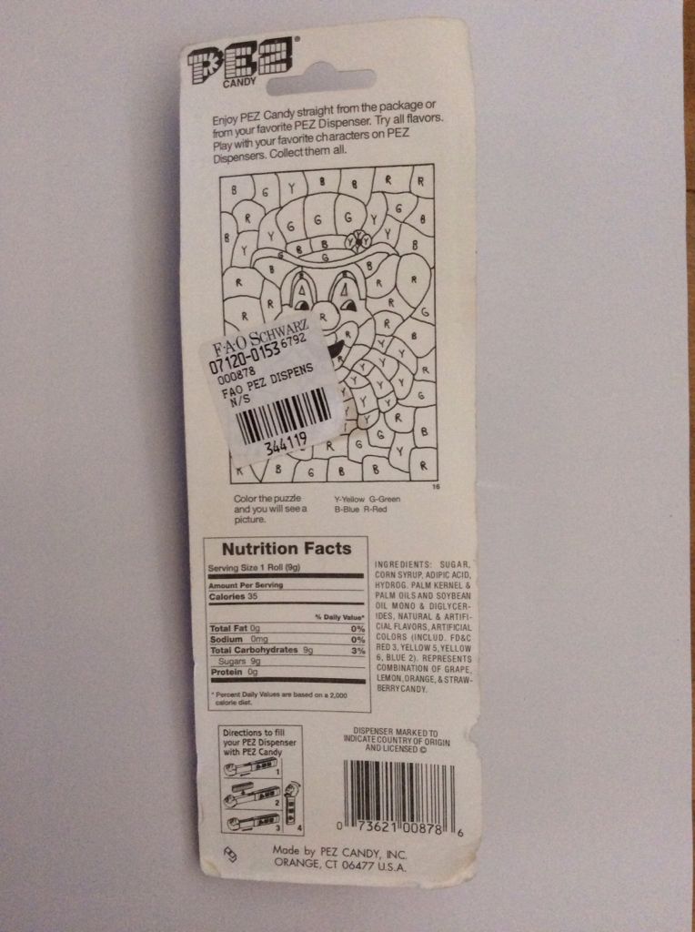 FAO Schwartz Bear - Blue Stem - FAO Schwartz pez collectible - Main Image 2