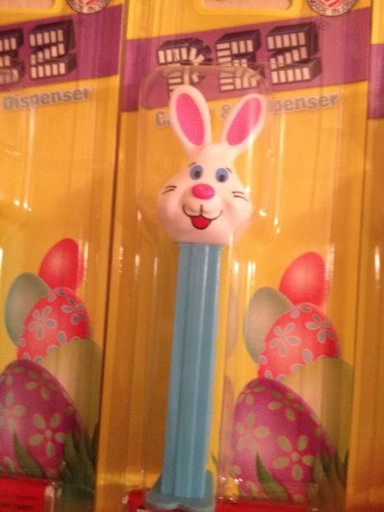 Easter - White Bunny With Pink Stem - Easter pez collectible - Main Image 2