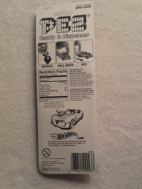 Blue Hot Wheels Pull N Go - Hot Wheels Pull & Go pez collectible - Main Image 2