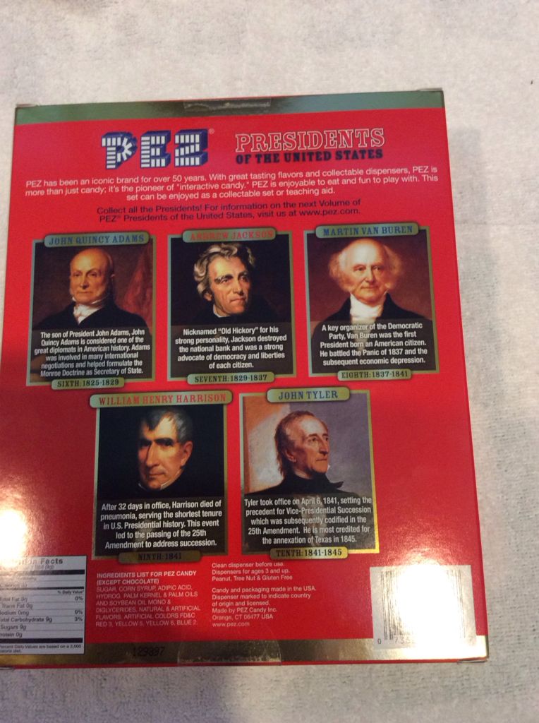 0-Box Presidents Vol 2 - • Collector Set pez collectible - Main Image 2