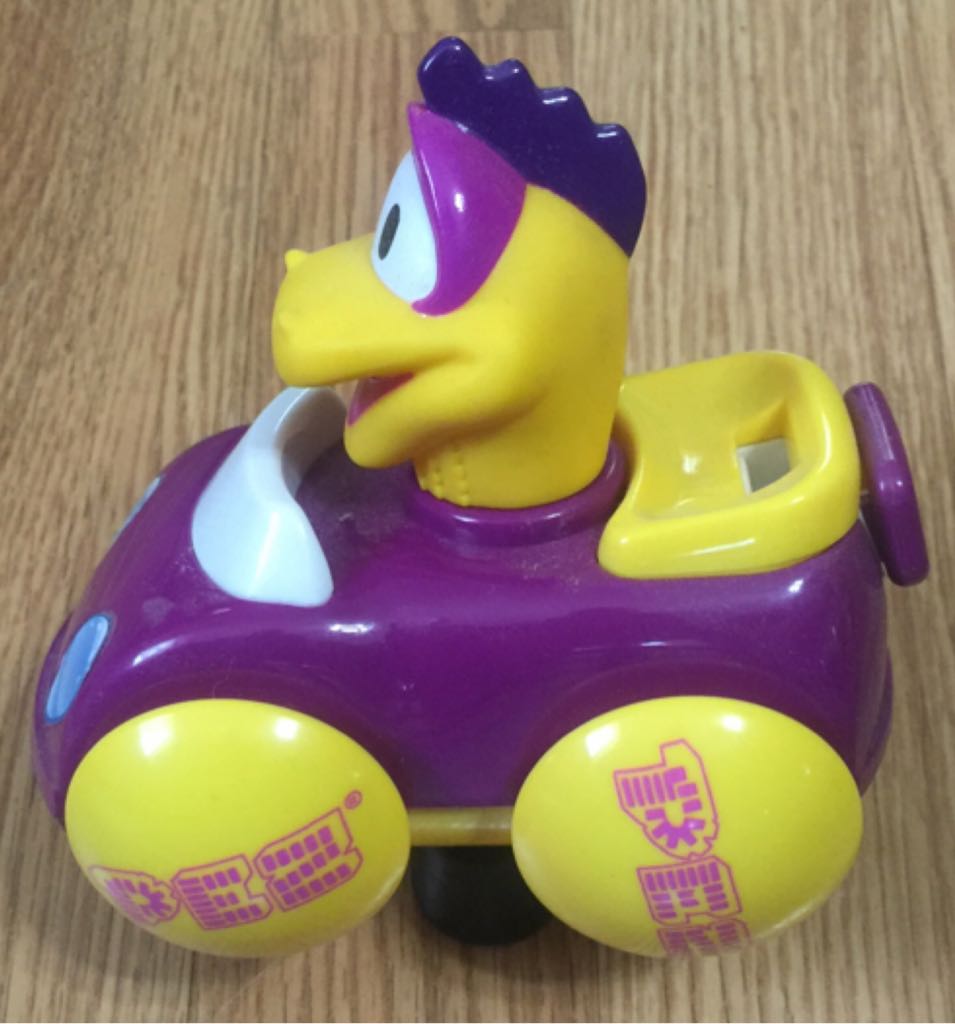 He-Saur (2) - Pop N Push Car (complete) pez collectible - Main Image 2