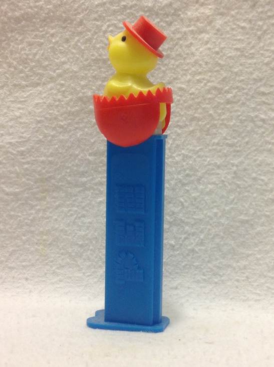Chick In Egg A; Die Cut Eyes, Steel Pin, Hard Shell - Holiday - Easter pez collectible - Main Image 2