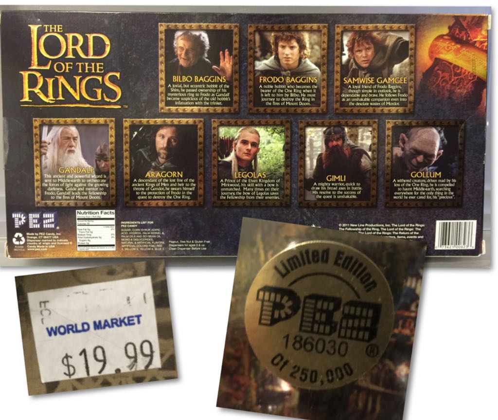 Lord Of The Rings - Collectors Set - Collector Set - Lord Of The Rings pez collectible - Main Image 2
