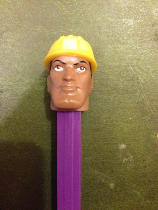 Heroes Black Construction Worker  pez collectible - Main Image 1