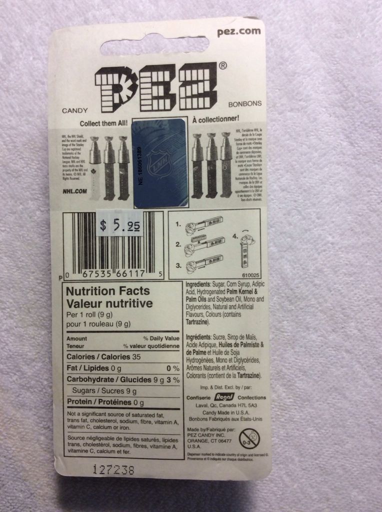 NHL Stanley Cup -- 2007 - 2008 - NHL Hockey pez collectible - Main Image 2