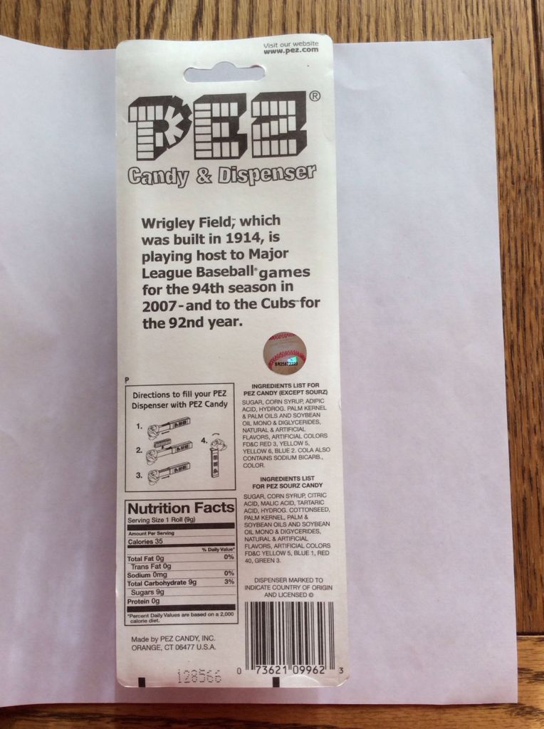 MLB - Chicago Cubs Cap - Major League Baseball pez collectible - Main Image 2