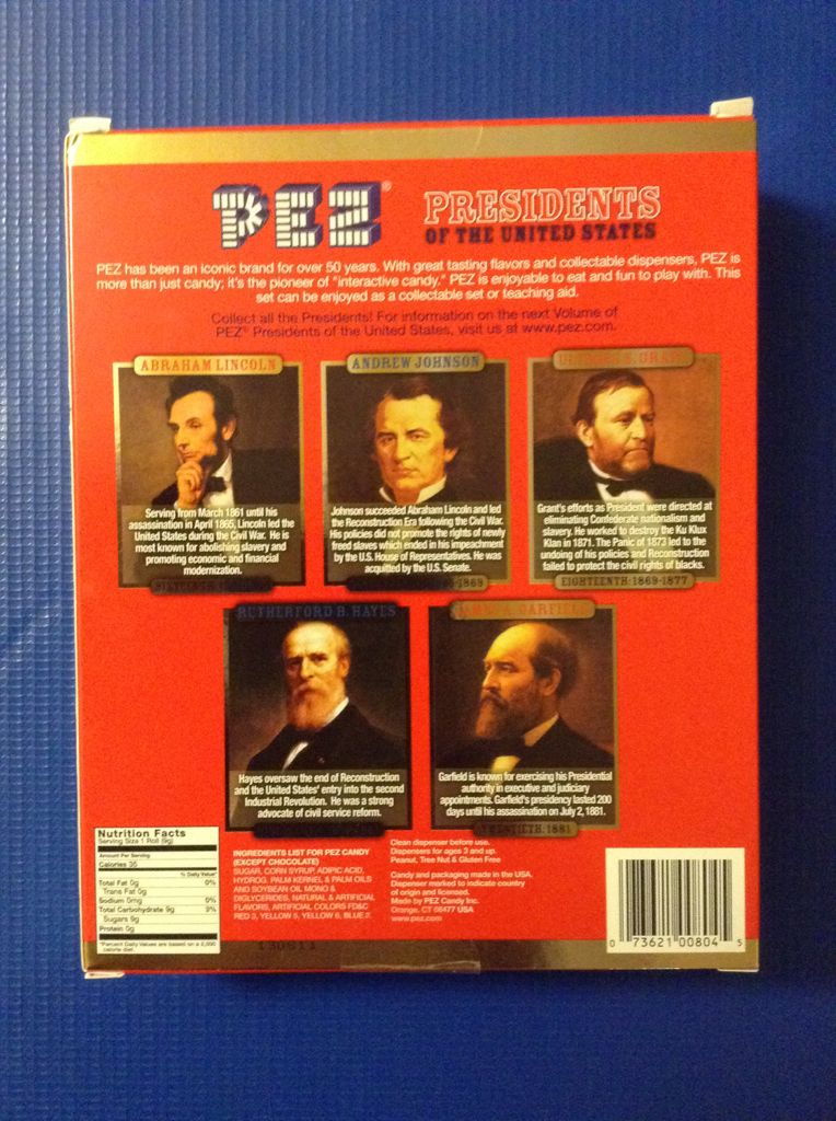 Presidents of the United States Vol. 4 - PEZ Education Series pez collectible - Main Image 2