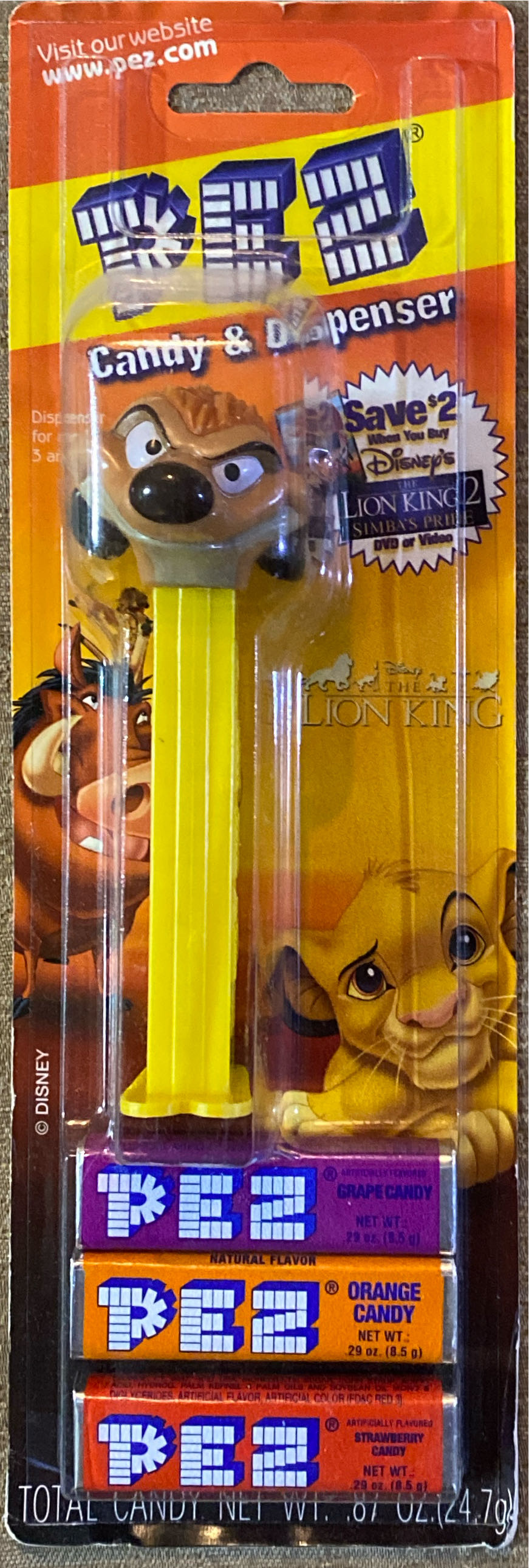 Lion King - Timon - Disney - Lion King pez collectible - Main Image 2