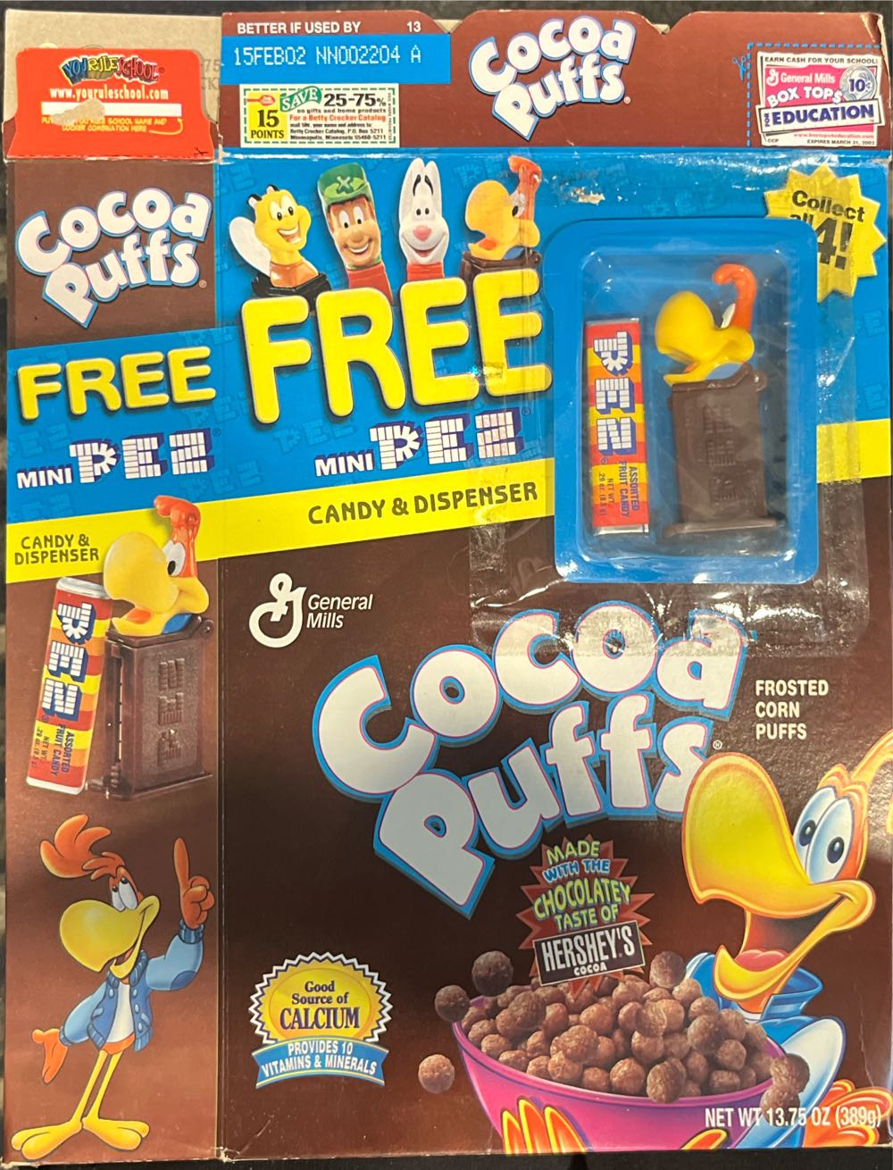 Cereal - Cocoa Puffs - Mini - Cereal Box Minis Giveaways (General Mills) pez collectible - Main Image 2