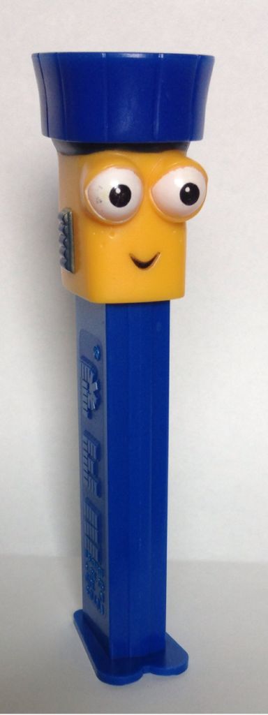 Mini Pez - Coach Whistle - Red Stem Blue And Yellow Whistle
