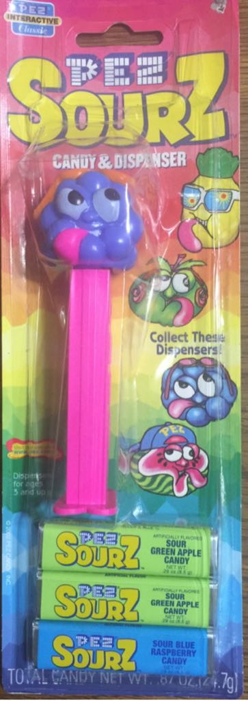 Blueberry Sourz (2) - Sourz (complete) pez collectible - Main Image 2
