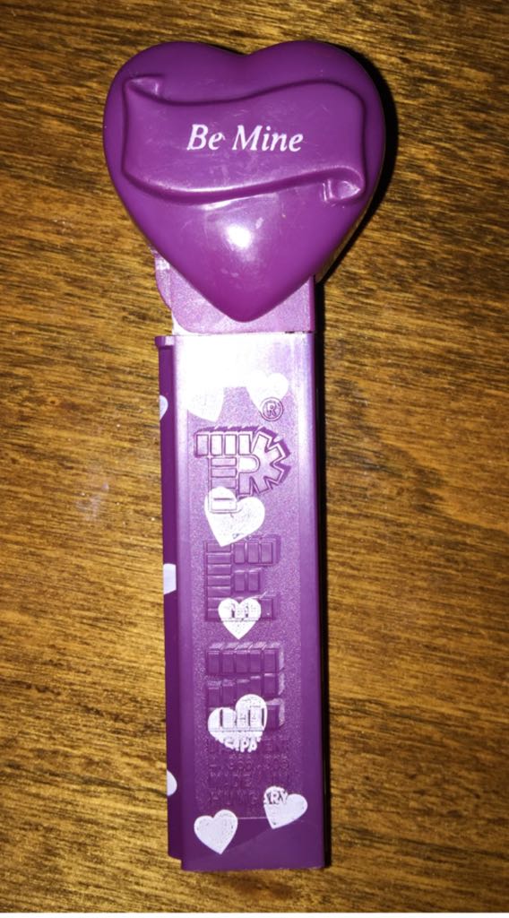 Hearts - Purple With White Hearts Stem - Be Mine - Valentine’s Day pez collectible - Main Image 2