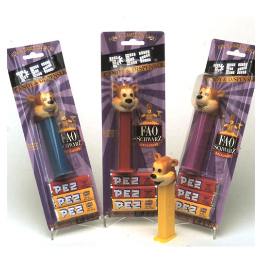 FAO Schwarz Bear - Teal Stem - FAO Schwarz Bears pez collectible - Main Image 3