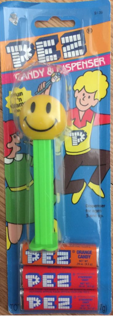 Walmart Smileys - Neon Green - Walmart Smiley Faces (complete) pez collectible - Main Image 2