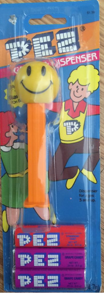 Walmart Smileys - Neon Orange - Walmart Smiley Faces (complete) pez collectible - Main Image 2