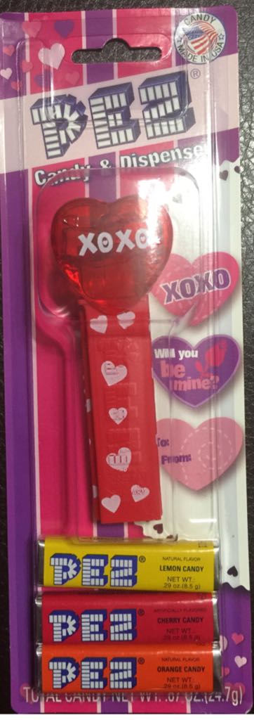 Red Crystal "XOXO” Heart - Valentine’s Day pez collectible - Main Image 2