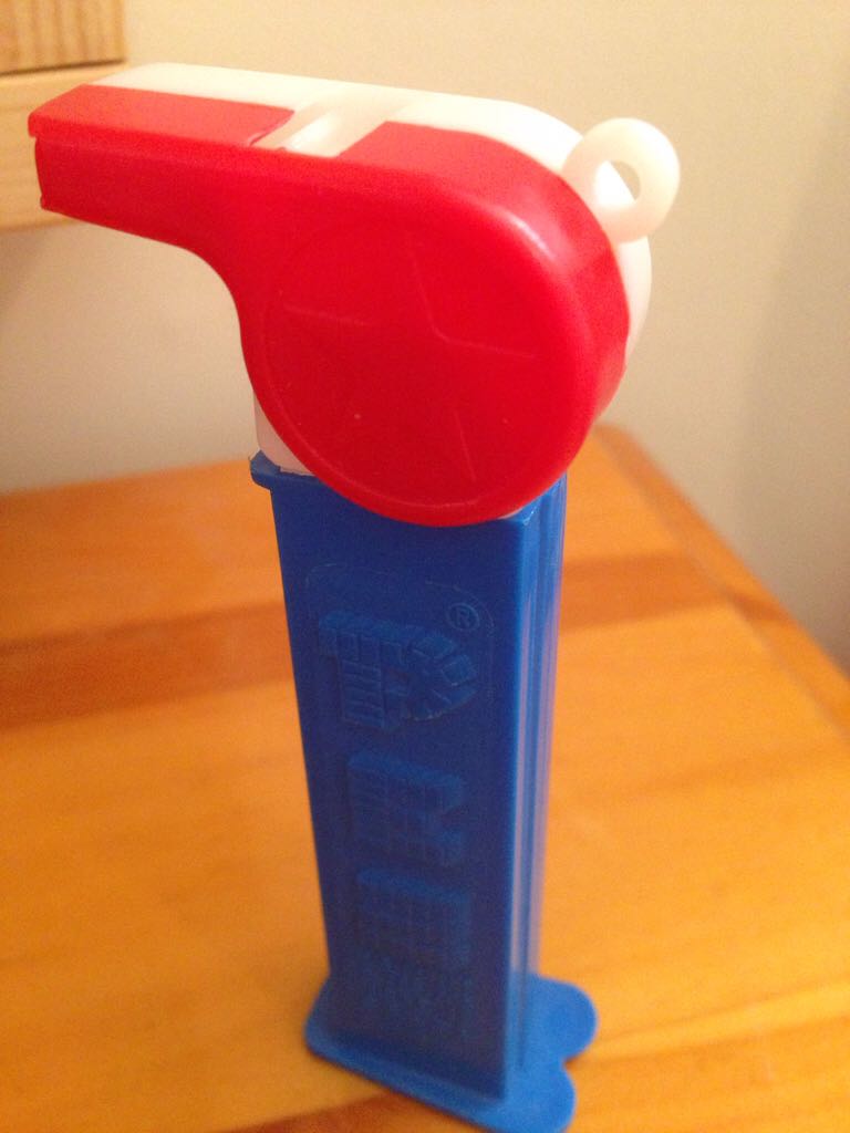 Red & White Coach Whistle  - Coach Whistles pez collectible - Main Image 2