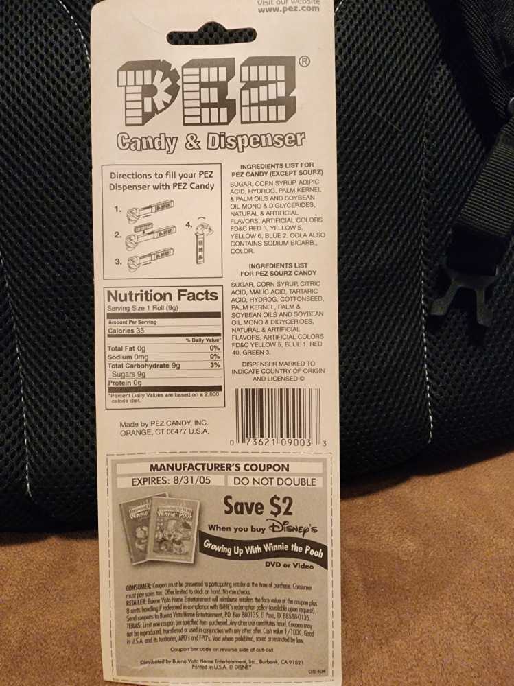 Winnie The Pooh - Lumpy - Disney - Winnie The Pooh pez collectible - Main Image 3