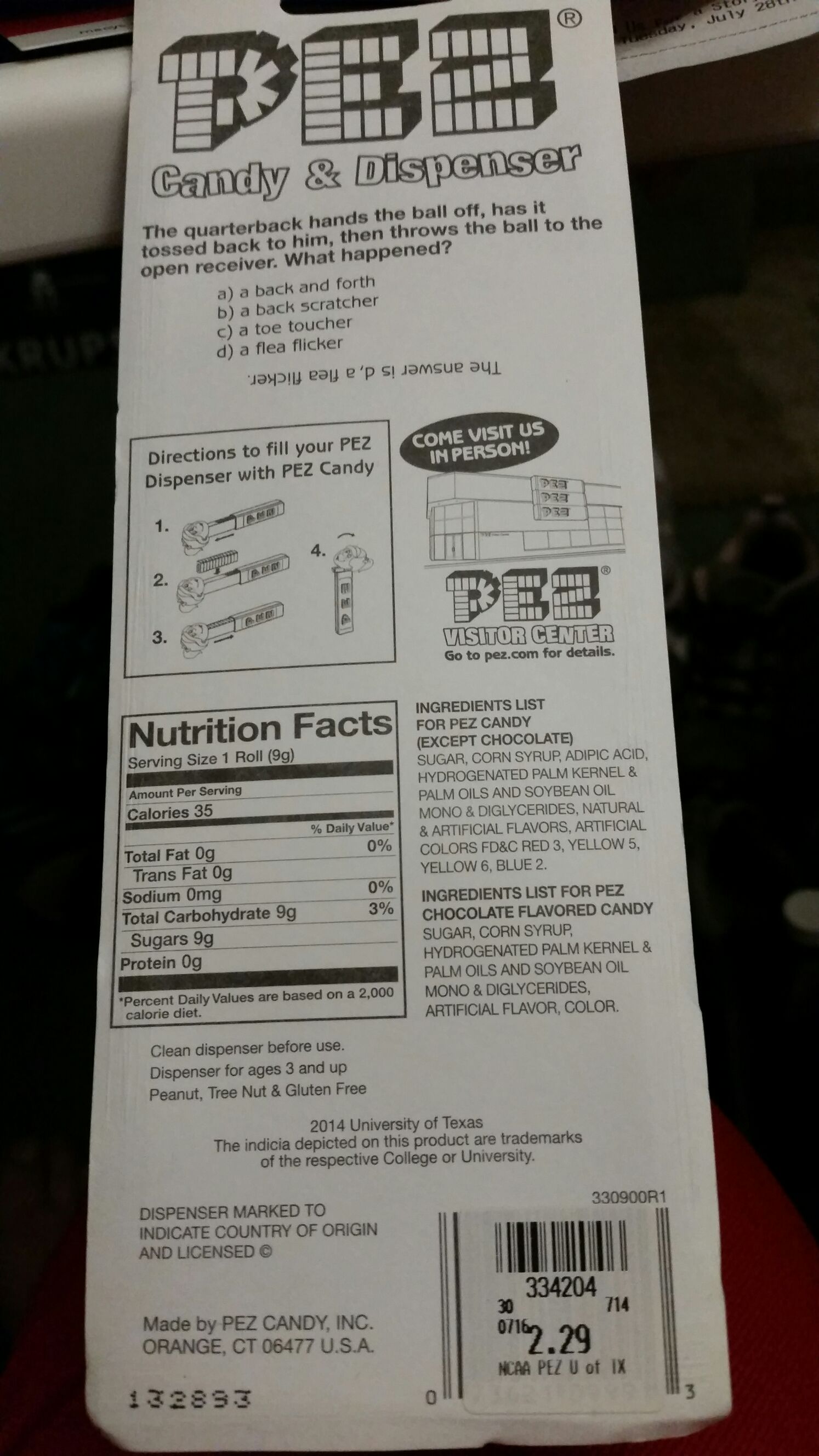 Football - Texas Longhorns  pez collectible - Main Image 2