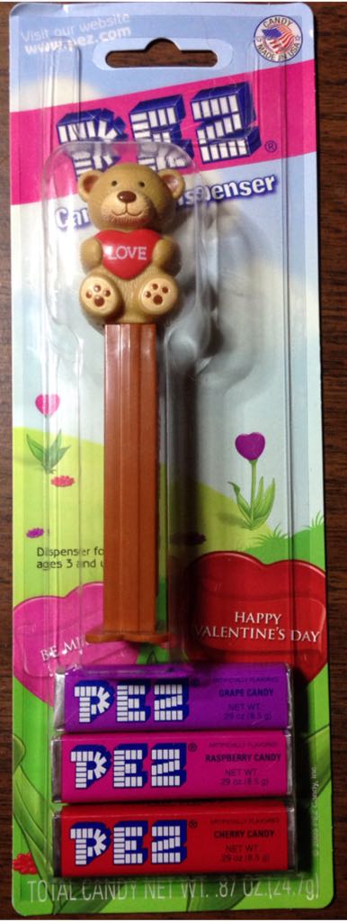 Valentine’s - Bear with Love Heart - Valentine’s Day pez collectible - Main Image 2