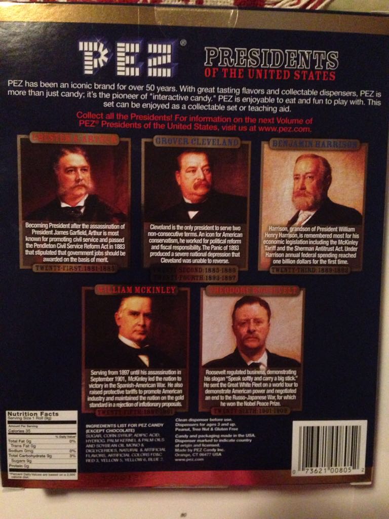 Presidents Of The United States - Vol V - • Collector Set pez collectible - Main Image 2