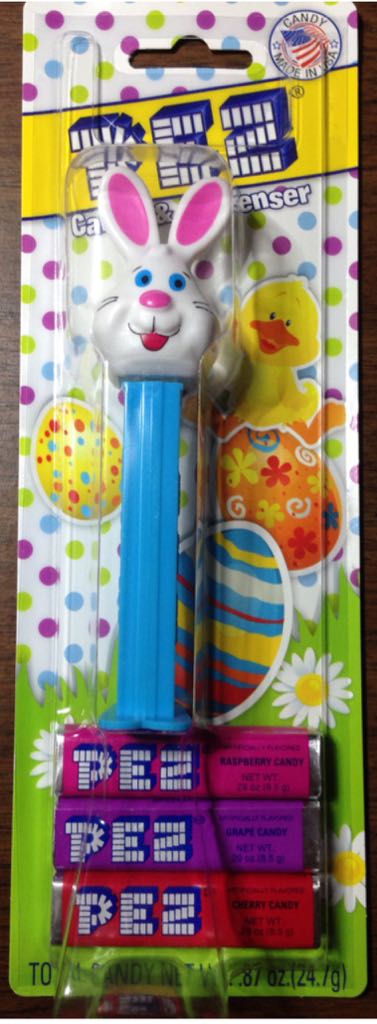 Easter - Whit Bunny - Light Blue Stem - Easter pez collectible - Main Image 2