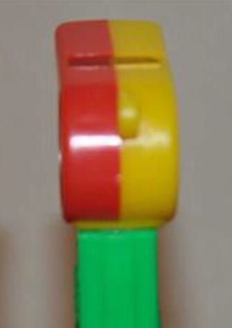 Whistle - Green & Yellow - Red Stem