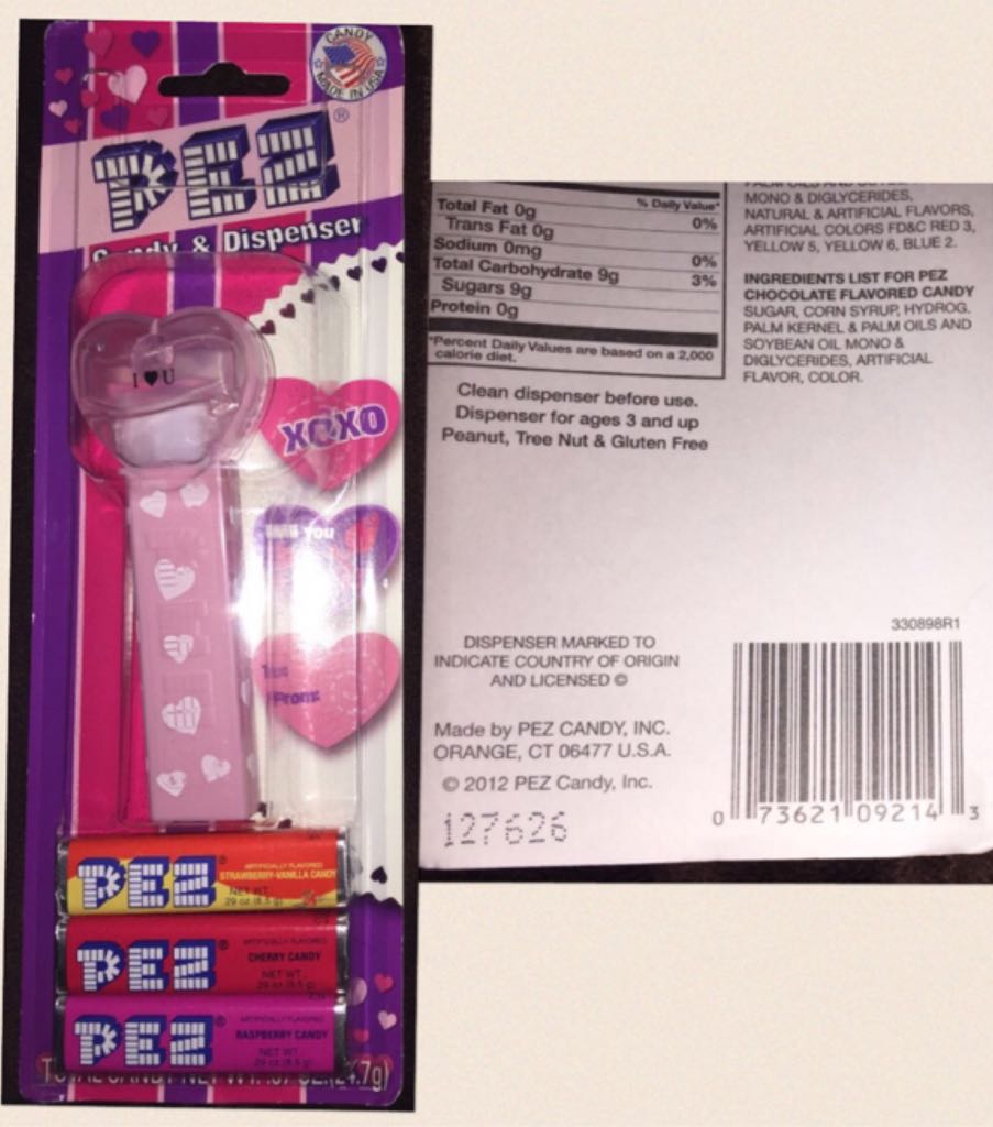 Pink Crystal I Love You Heart - Valentine’s Day pez collectible - Main Image 2