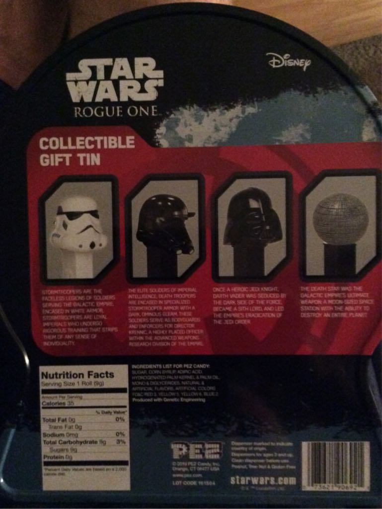 0-Tin Rogue One - Star Wars pez collectible - Main Image 2