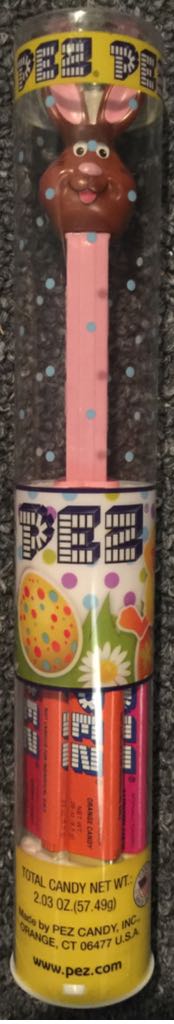 Bunny E (brown) - In Tube - Easter pez collectible - Main Image 2