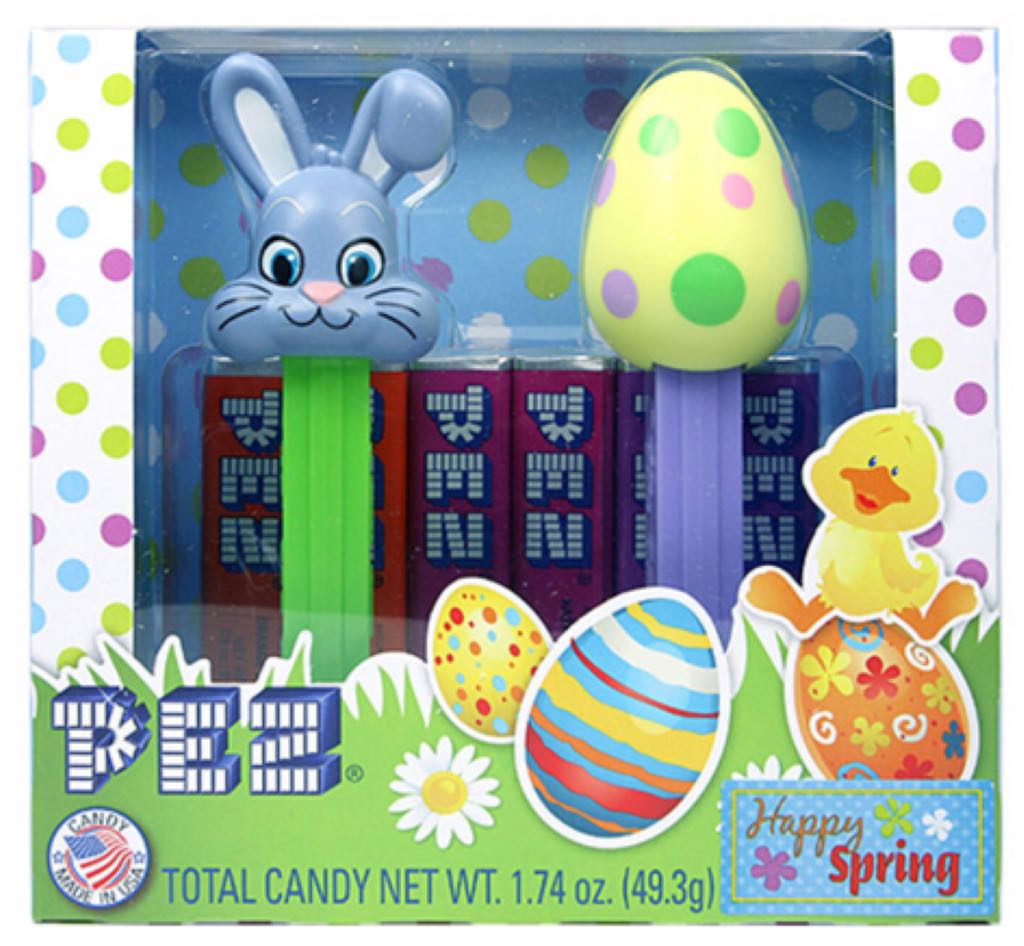 Gift Box Easter Bunny Yellow Spotted Egg - Gift Box pez collectible - Main Image 1