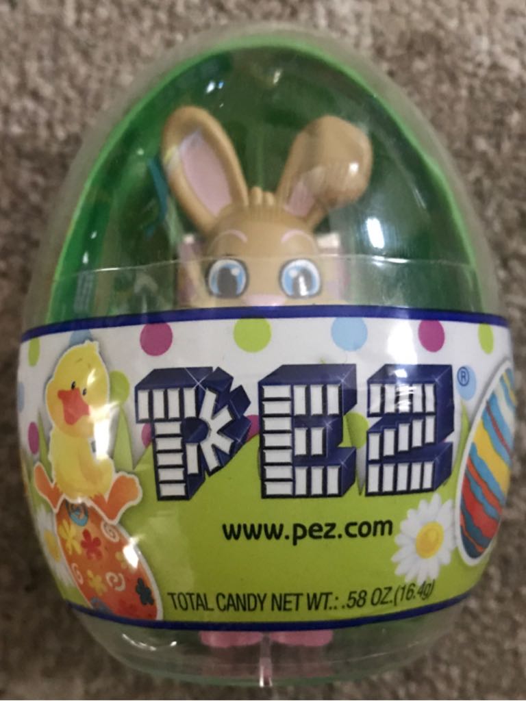 Bunny G (tan/pink) - In Egg (green) [mini] - Easter pez collectible - Main Image 2