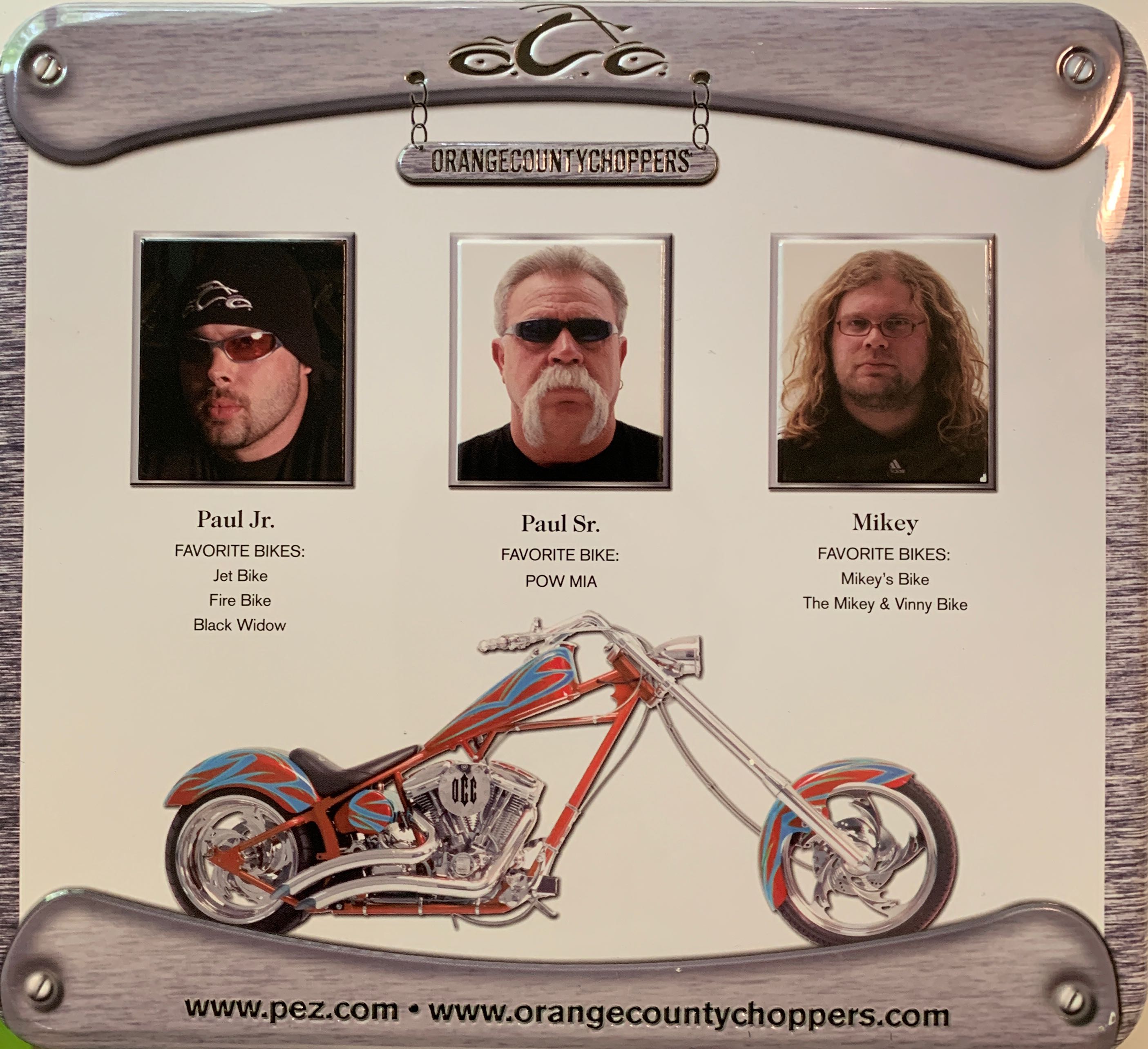 Orange County Choppers Gift Tin - Famous People pez collectible [Barcode 073621009172] - Main Image 2