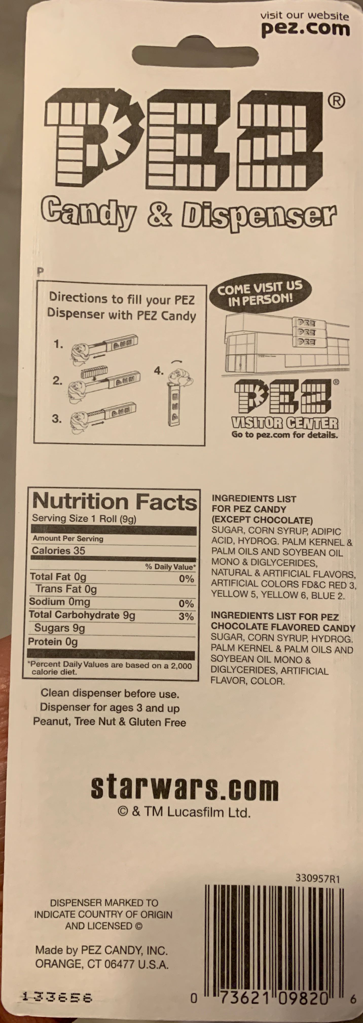 Darth Vader - Star Wars pez collectible [Barcode 073621098206] - Main Image 2