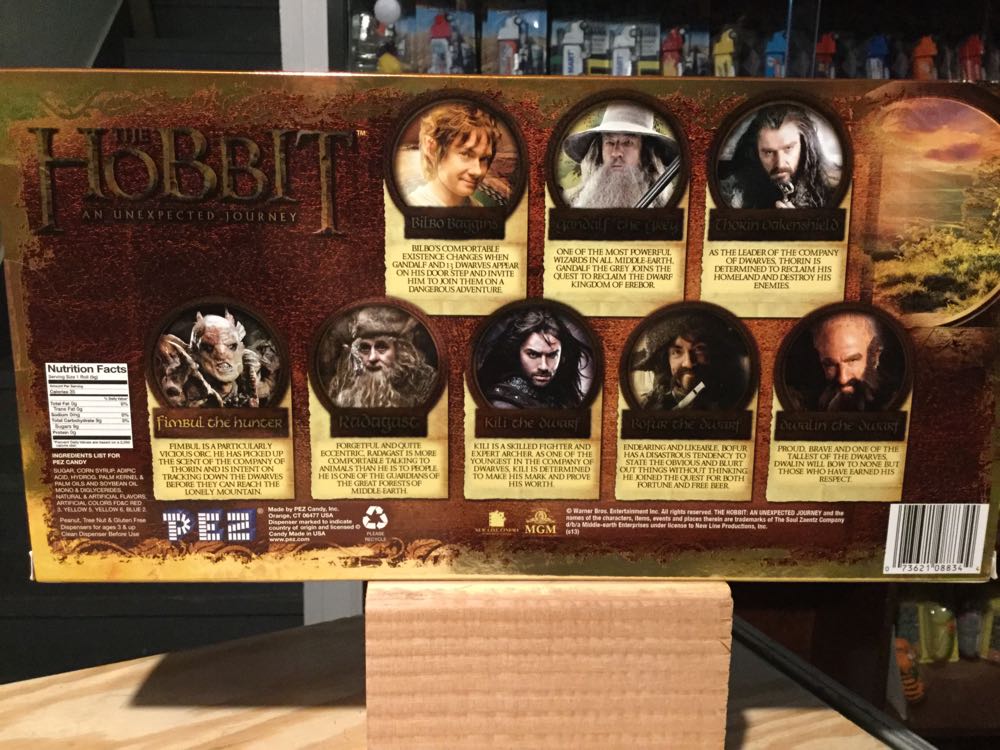Hobbit An Unexpected Journey Pez Dispensers - The Hobbit pez collectible [Barcode 073621088344] - Main Image 3