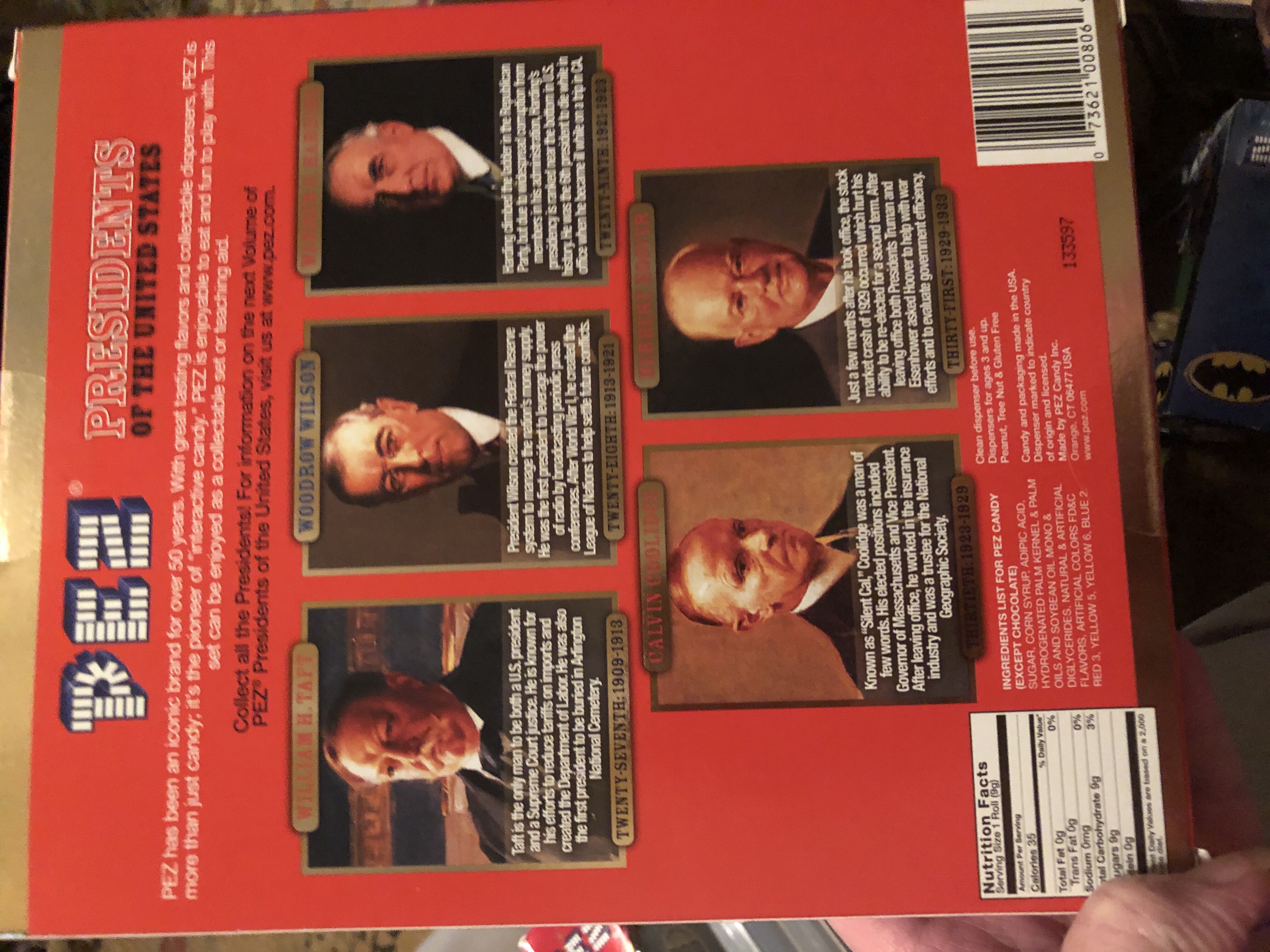 Presidents of the United States Vol. 6 - Famous People pez collectible [Barcode 073621008069] - Main Image 2