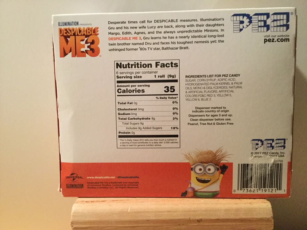 Despicable Me 3 Stu Gru Dave Illumination   - Gift Box pez collectible [Barcode 073621191211] - Main Image 3