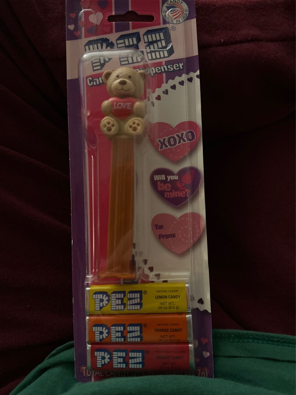 Valentine’s Day Brown Teddy  pez collectible [Barcode 073621092143] - Main Image 2