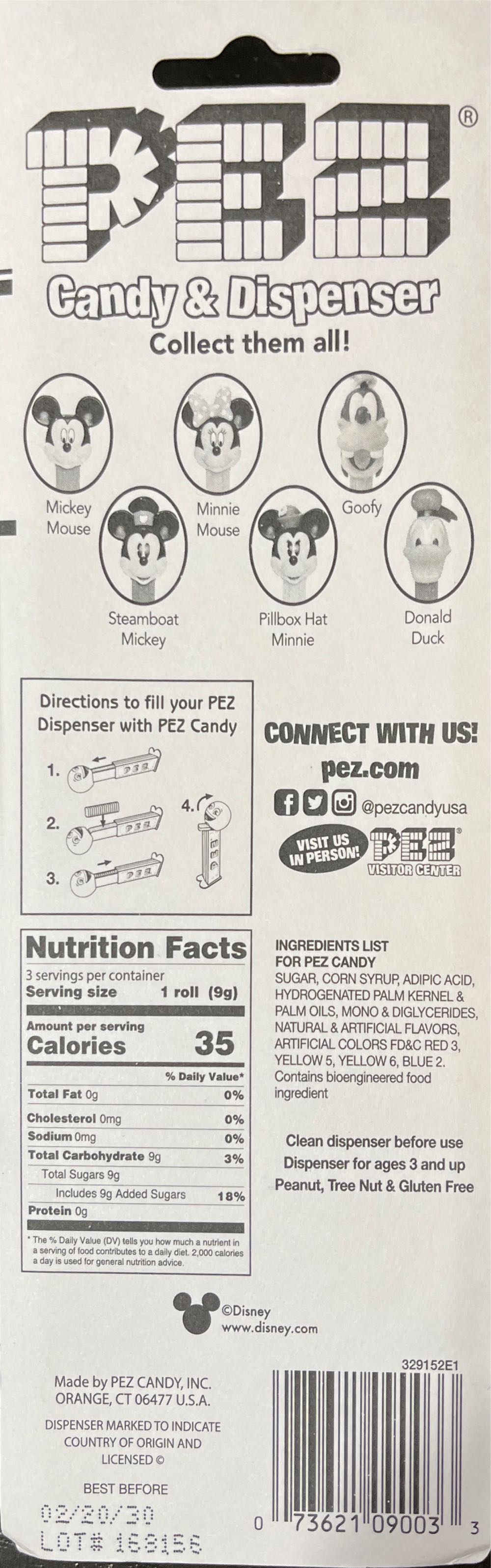 Disney - Minnie Mouse, dk pink pillbox hat, teal stem0 - Disney - Mickey & Friends pez collectible - Main Image 3