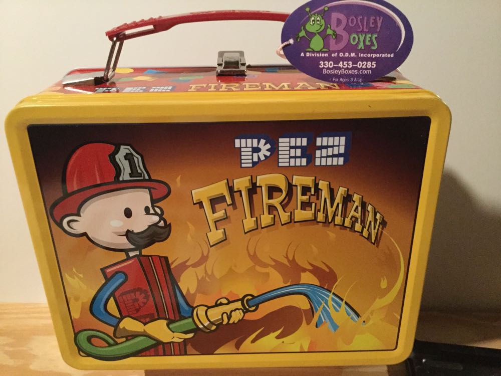 Fireman Pez Metal Lunchbox And Thermos - Fireman Lunch Box pez collectible [Barcode 099234412093] - Main Image 2