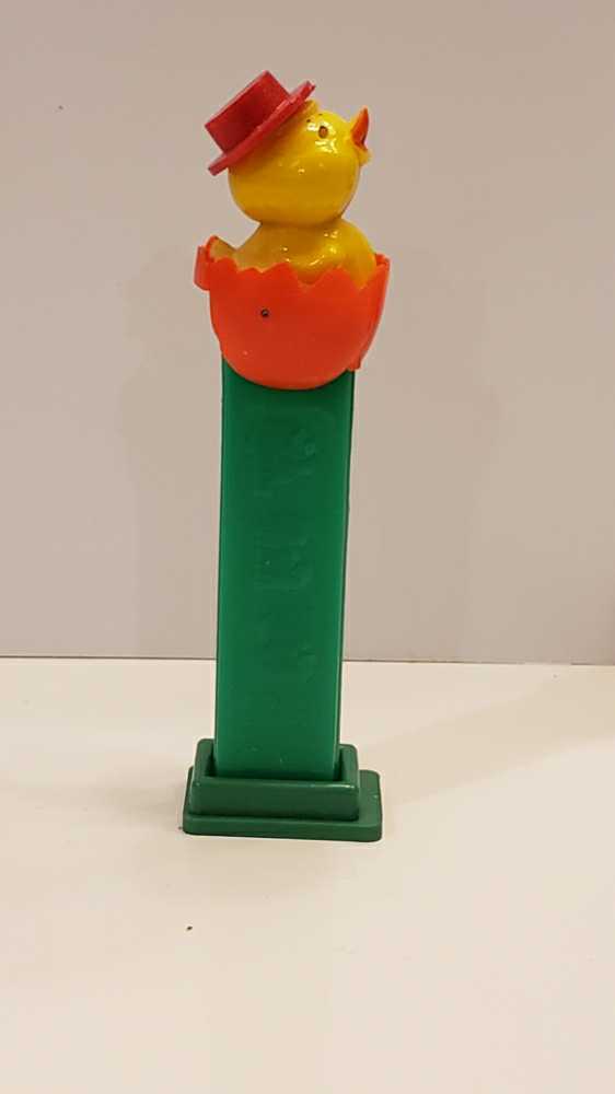 Chick In Egg A; Die Cut Eyes, Steel Pin, Hard Shell - Holiday - Easter pez collectible - Main Image 2